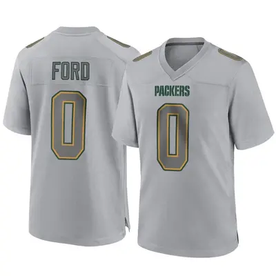 Men's Game Tyrell Ford Green Bay Packers Gray Atmosphere Fashion Jersey