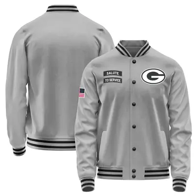 Men's Green Bay Packers Gray Salute to Service Performance Jacket