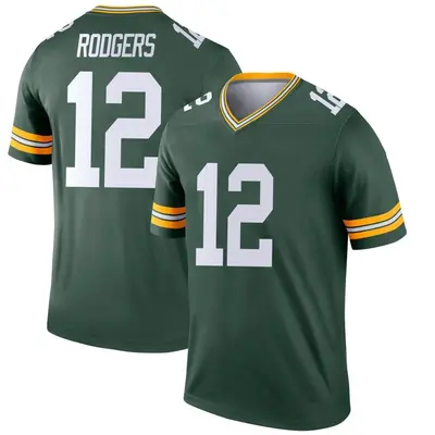 Men's Legend Aaron Rodgers Green Bay Packers Green Jersey