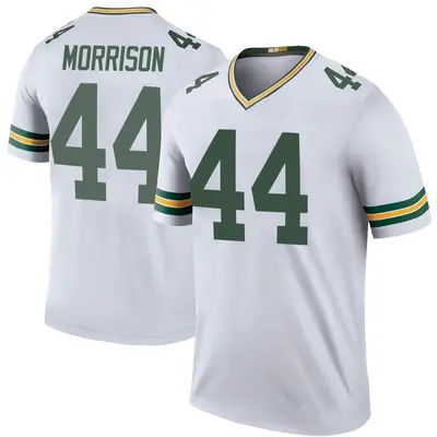 Men's Legend Antonio Morrison Green Bay Packers White Color Rush Jersey