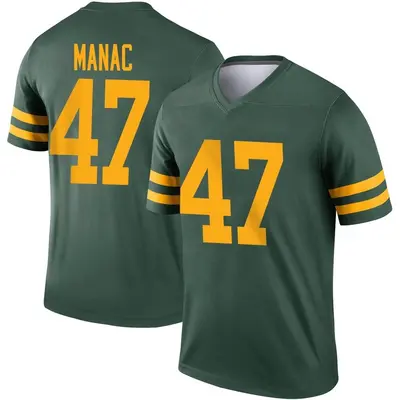 Men's Legend Chauncey Manac Green Bay Packers Green Alternate Jersey