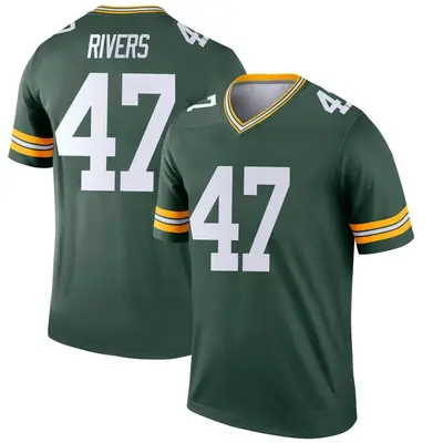 Men's Legend Chauncey Rivers Green Bay Packers Green Jersey