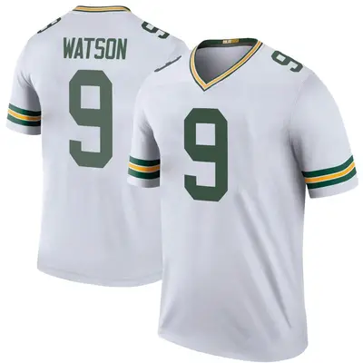 Men's Legend Christian Watson Green Bay Packers White Color Rush Jersey