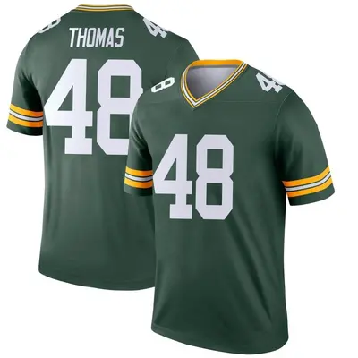 Men's Legend DQ Thomas Green Bay Packers Green Jersey