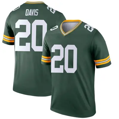 Men's Legend Danny Davis Green Bay Packers Green Jersey