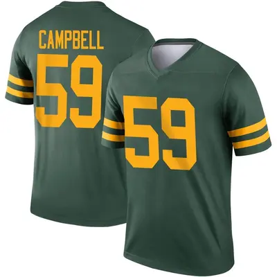 Men's Legend De'Vondre Campbell Green Bay Packers Green Alternate Jersey