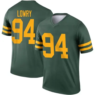 Men's Legend Dean Lowry Green Bay Packers Green Alternate Jersey