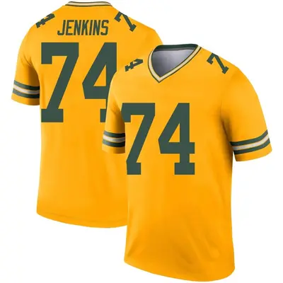 Men's Legend Elgton Jenkins Green Bay Packers Gold Inverted Jersey