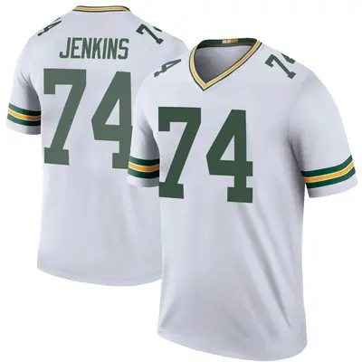 Men's Legend Elgton Jenkins Green Bay Packers White Color Rush Jersey