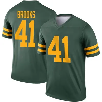 Men's Legend Ellis Brooks Green Bay Packers Green Alternate Jersey