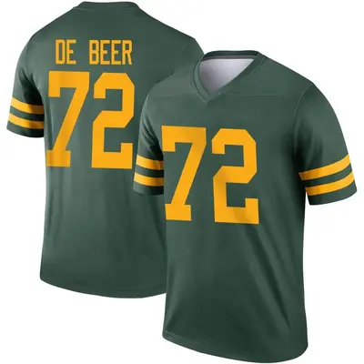 Men's Legend Gerhard de Beer Green Bay Packers Green Alternate Jersey
