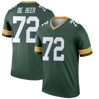 Men's Legend Gerhard de Beer Green Bay Packers Green Jersey