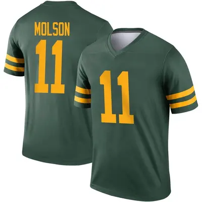 Men's Legend JJ Molson Green Bay Packers Green Alternate Jersey
