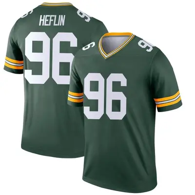 Men's Legend Jack Heflin Green Bay Packers Green Jersey