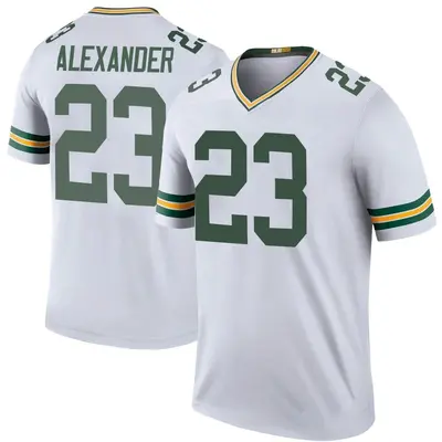 Men's Legend Jaire Alexander Green Bay Packers White Color Rush Jersey