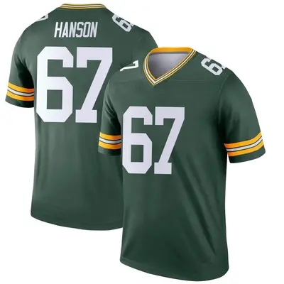 Men's Legend Jake Hanson Green Bay Packers Green Jersey