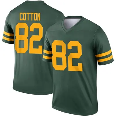 Men's Legend Jeff Cotton Green Bay Packers Green Alternate Jersey