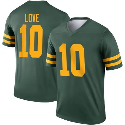 Men's Legend Jordan Love Green Bay Packers Green Alternate Jersey