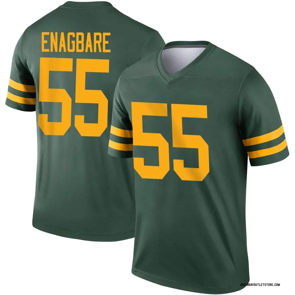 Men's Legend Kingsley Enagbare Green Bay Packers Green Alternate Jersey