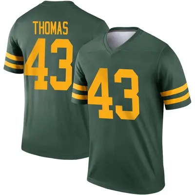 Men's Legend Kiondre Thomas Green Bay Packers Green Alternate Jersey