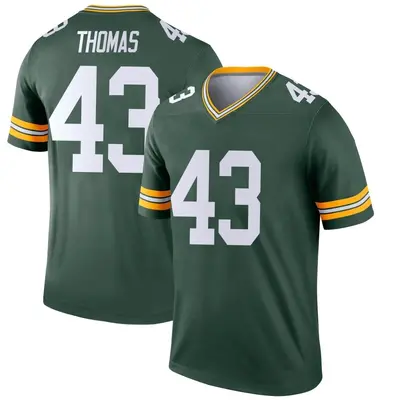 Men's Legend Kiondre Thomas Green Bay Packers Green Jersey