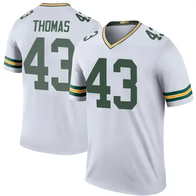 Men's Legend Kiondre Thomas Green Bay Packers White Color Rush Jersey