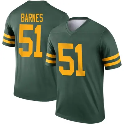 Men's Legend Krys Barnes Green Bay Packers Green Alternate Jersey