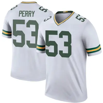 Men's Legend Nick Perry Green Bay Packers White Color Rush Jersey