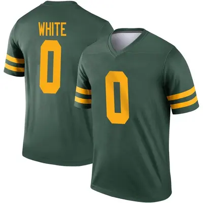 Men's Legend Parker White Green Bay Packers Green Alternate Jersey