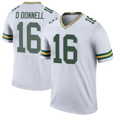 Men's Legend Pat O'Donnell Green Bay Packers White Color Rush Jersey