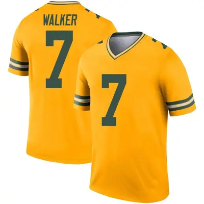 Men's Legend Quay Walker Green Bay Packers Gold Inverted Jersey