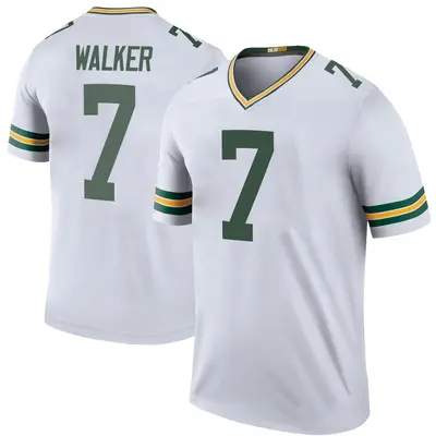 Men's Legend Quay Walker Green Bay Packers White Color Rush Jersey