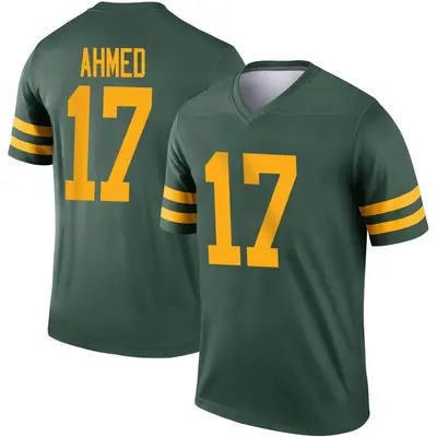 Men's Legend Ramiz Ahmed Green Bay Packers Green Alternate Jersey