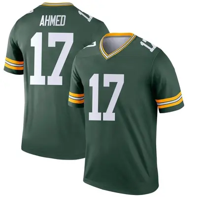 Men's Legend Ramiz Ahmed Green Bay Packers Green Jersey