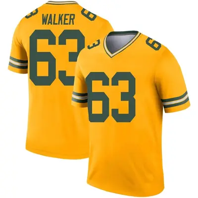 Men's Legend Rasheed Walker Green Bay Packers Gold Inverted Jersey