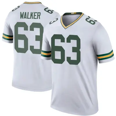 Men's Legend Rasheed Walker Green Bay Packers White Color Rush Jersey