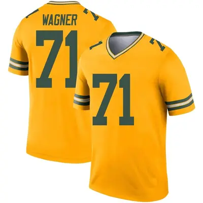 Men's Legend Rick Wagner Green Bay Packers Gold Inverted Jersey