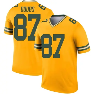 Men's Legend Romeo Doubs Green Bay Packers Gold Inverted Jersey