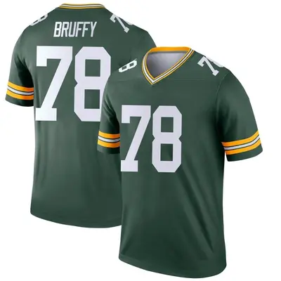 Men's Legend Travis Bruffy Green Bay Packers Green Jersey