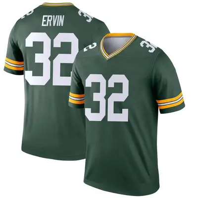 Men's Legend Tyler Ervin Green Bay Packers Green Jersey