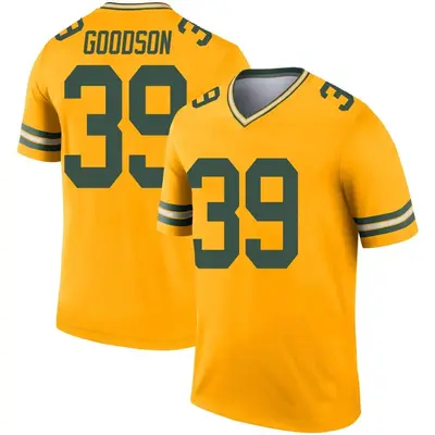 Men's Legend Tyler Goodson Green Bay Packers Gold Inverted Jersey