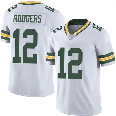 Men's Limited Aaron Rodgers Green Bay Packers White Vapor Untouchable Jersey