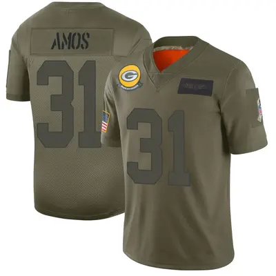 Men's Limited Adrian Amos Green Bay Packers Camo 2019 Salute to Service Jersey