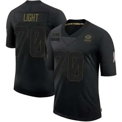 Men's Limited Alex Light Green Bay Packers Black 2020 Salute To Service Jersey