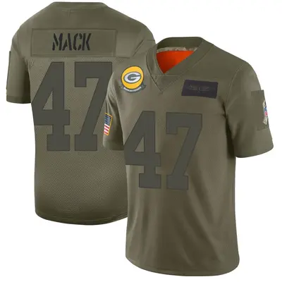 Men's Limited Alize Mack Green Bay Packers Camo 2019 Salute to Service Jersey