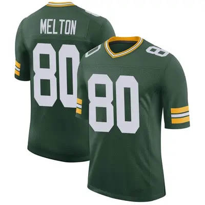 Men's Limited Bo Melton Green Bay Packers Green Classic Jersey