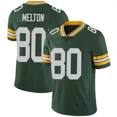 Men's Limited Bo Melton Green Bay Packers Green Team Color Vapor Untouchable Jersey