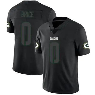 Men's Limited Caliph Brice Green Bay Packers Black Impact Jersey