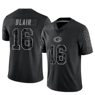Men's Limited Chris Blair Green Bay Packers Black Reflective Jersey