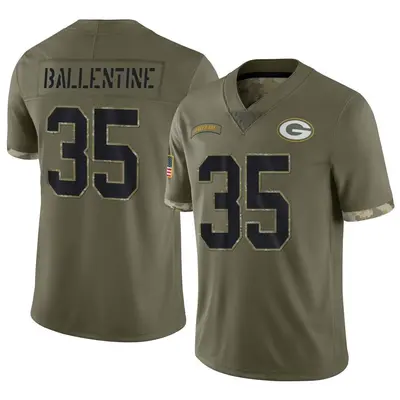 Men's Limited Corey Ballentine Green Bay Packers Olive 2022 Salute To Service Jersey